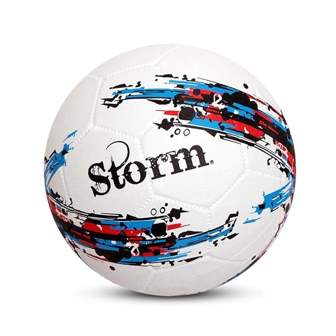 Nivia Storm Football - Size 5 (White), Rubber - Image 4